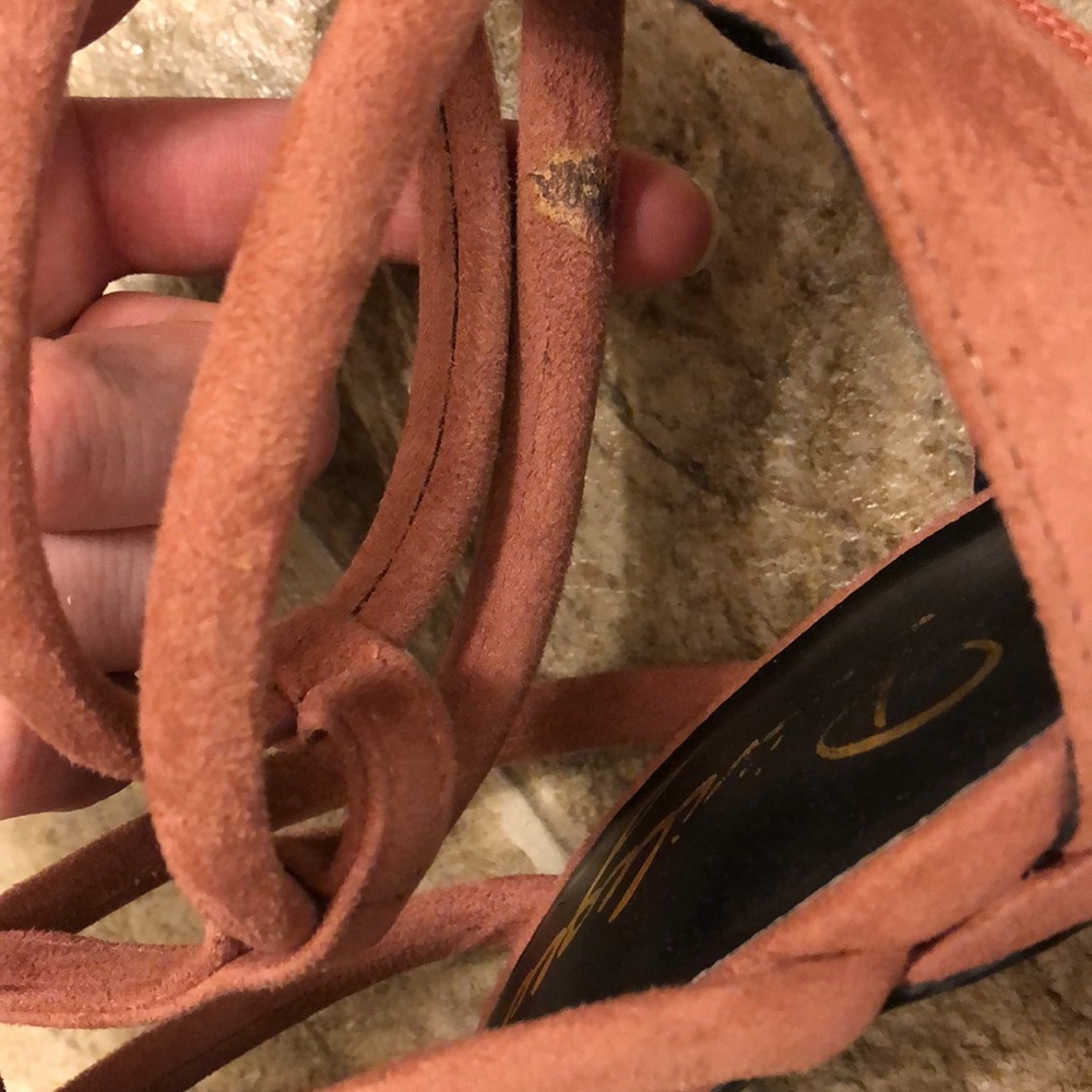 Privileged• Lomora  Pink Suede Heeled Sandal - Picture 5 of 7